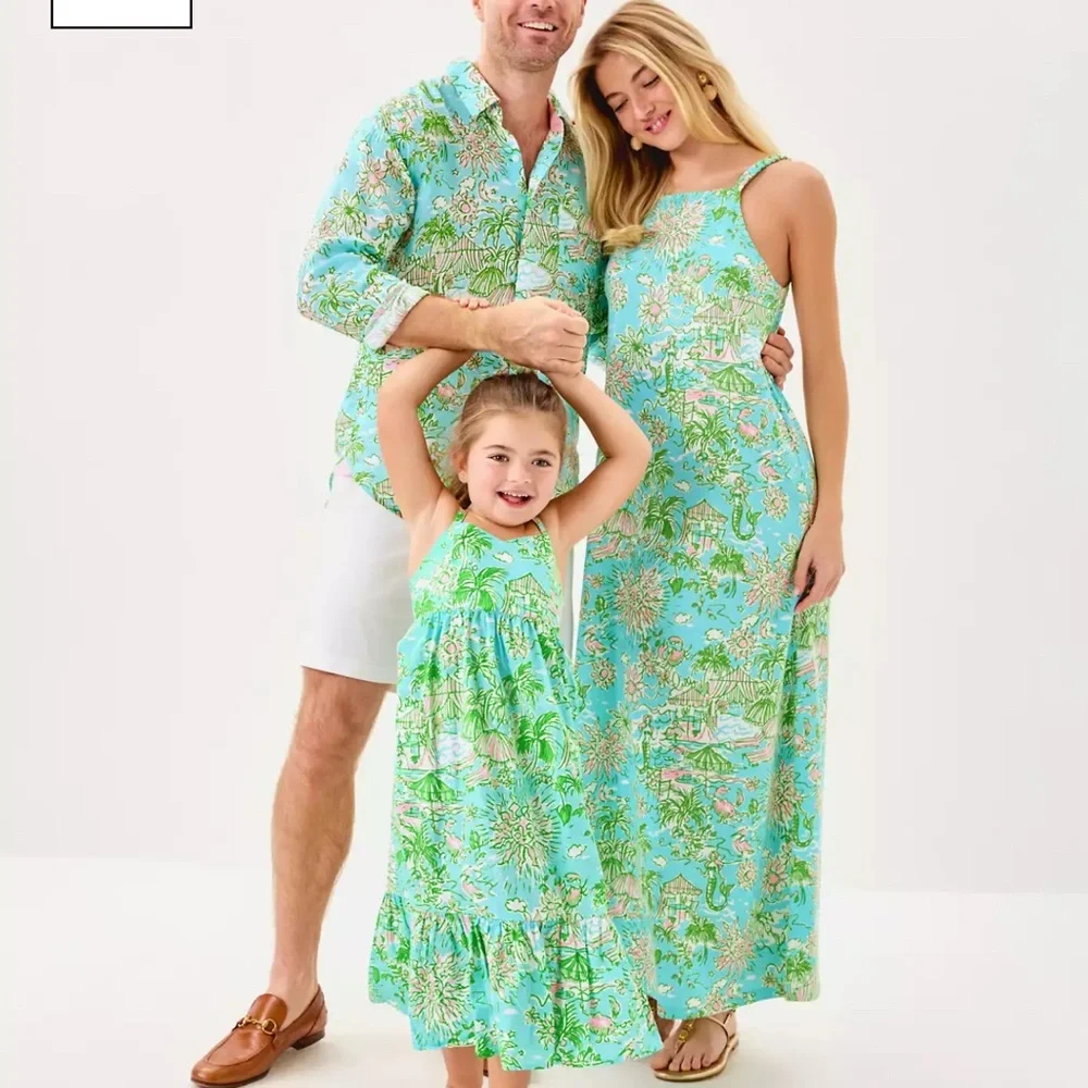 NWT Lilly Pulitzer KYLEIGH MAXI 👗 “Fresh Water Blue Sunbath” MSRP $178 NWT sz LG - Picture 14 of 16